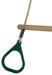 Houten ringtrapeze met kunststof ringen groen