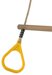 Houten ringtrapeze met kunststof ringen geel