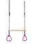 Houten ringtrapeze met kunststof ringen roze
