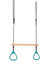 Houten ringtrapeze met kunststof ringen turquoise