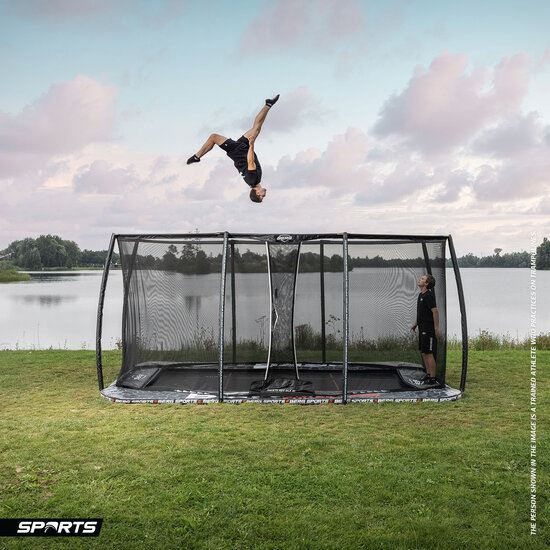 BERG-Sports-Ultim-Pro-Bouncer-Flatground-5 x 5 + Safety-Net-Deluxe-XL