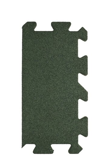 Rubber-tegel-puzzel - zijstuk - 25mm - groen