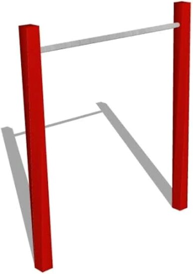 Duikelrek - Mono - staal - rood