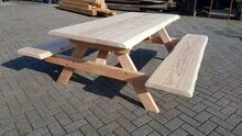 Picknicktafel-douglashout-boomstam