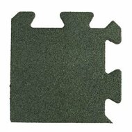 Rubber-tegel-puzzel - hoekstuk - 25mm - groen