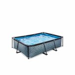 Exit Stone Grey Frame Pool 220 x 150 x 65 cm met cartridge filterpomp Exit Stone Grey Frame Pool 220 x 150 x 65 cm met cartridge filterpomp