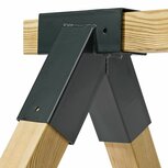 Hoekverbinding Recht Vierkant 90 x 90 Antraciet