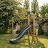 Exit Linea Robuust 110 dubbele houtenschommel met glijbaan en turnringen_
