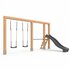 Exit Linea Massiv 140 dubbele houten schommel met duikelrek en glijbaan_